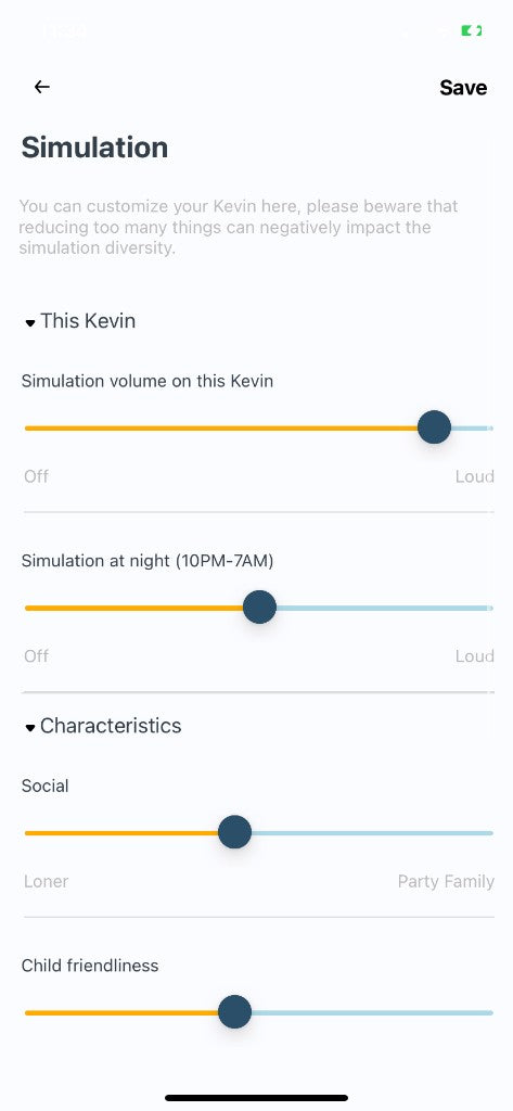 Kevin app protected status screen