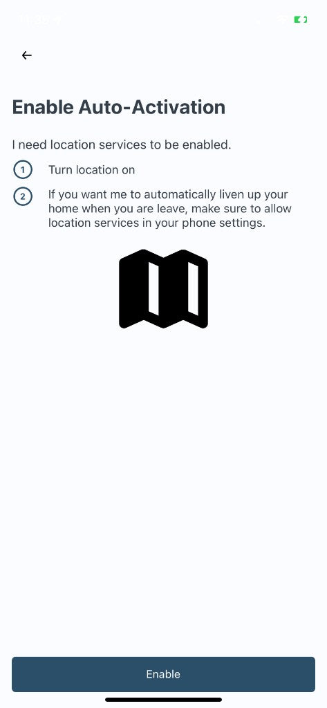 Kevin app enable auto-activation screen
